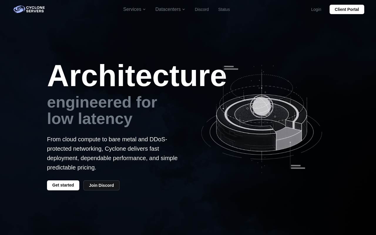 Cyclone Servers 官网截图